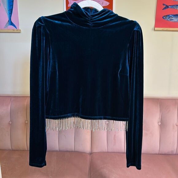Joie Tops - JOIE Blue Velvet Top (S)